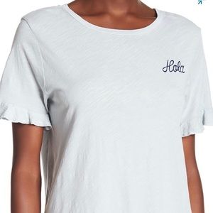 NWT Sundry “Hola” ruffle sleeve top